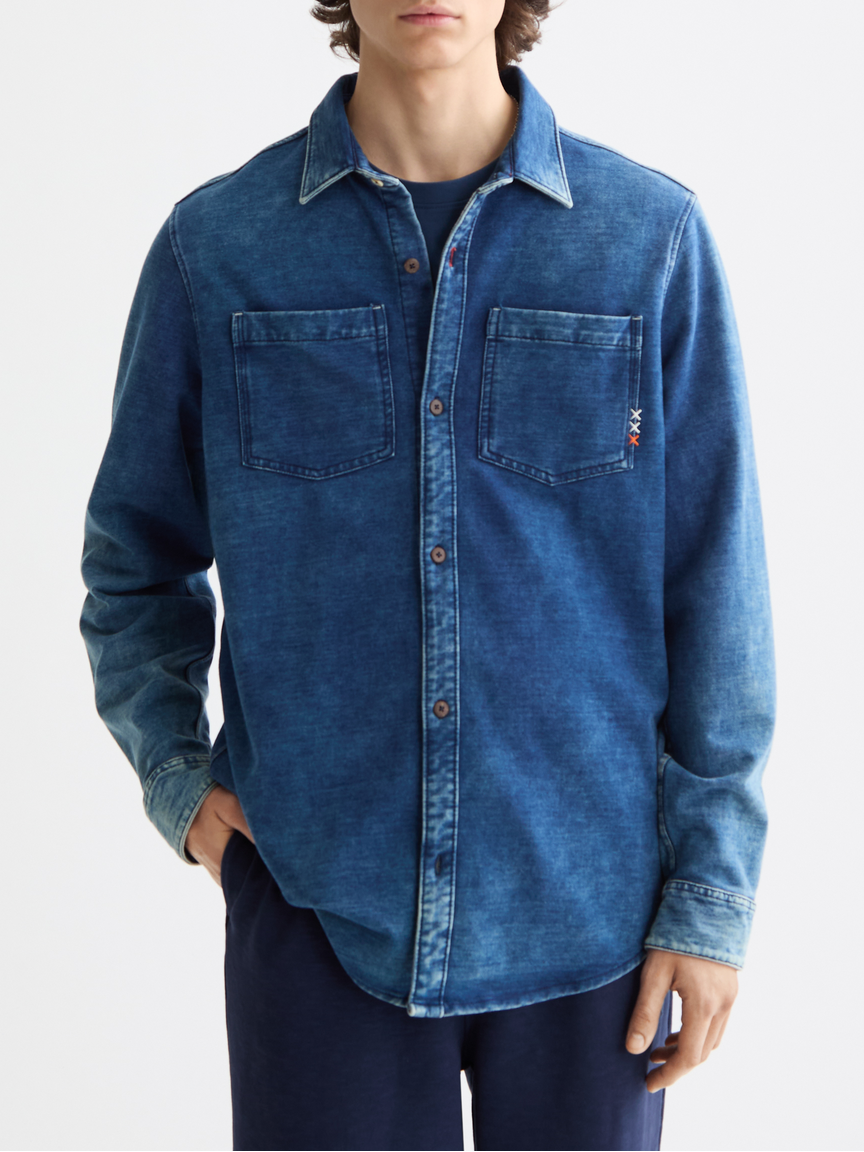 Chic indigo jersey shirt