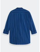 Textured Indigo Shirt flat lay back view by Scotch & Soda