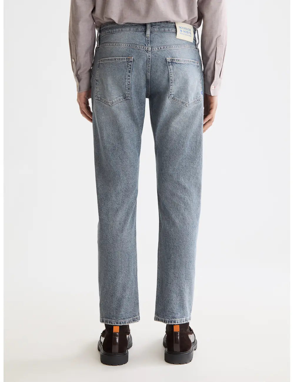 Zee Straight Jeans detail shot showing fabric and craftsmanship by Scotch & Soda