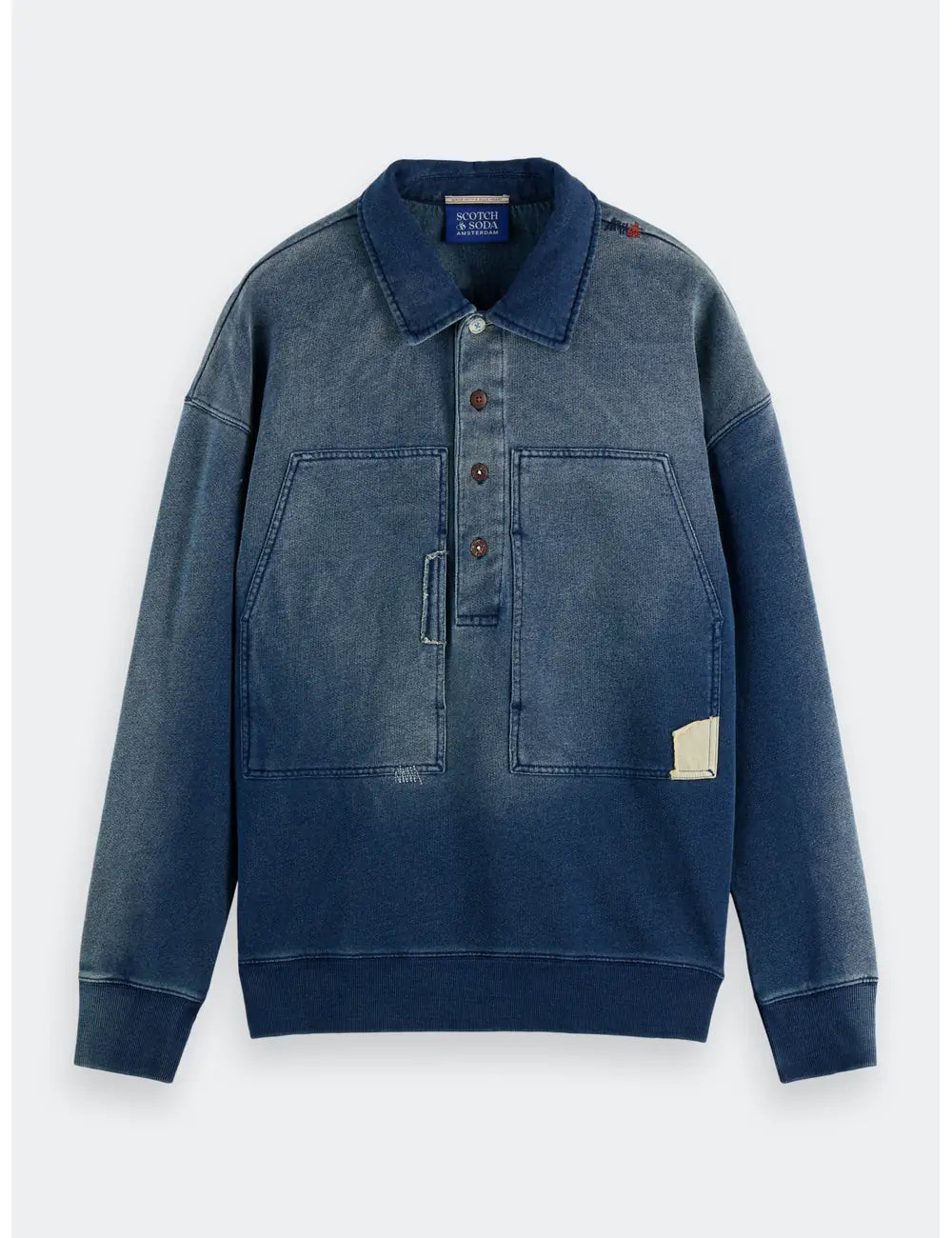 Worked Out Popover Sweat flat lay front view by Scotch & Soda