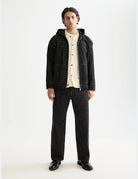 Hooded Denim Jacket full model shot showing overall fit by Scotch & Soda