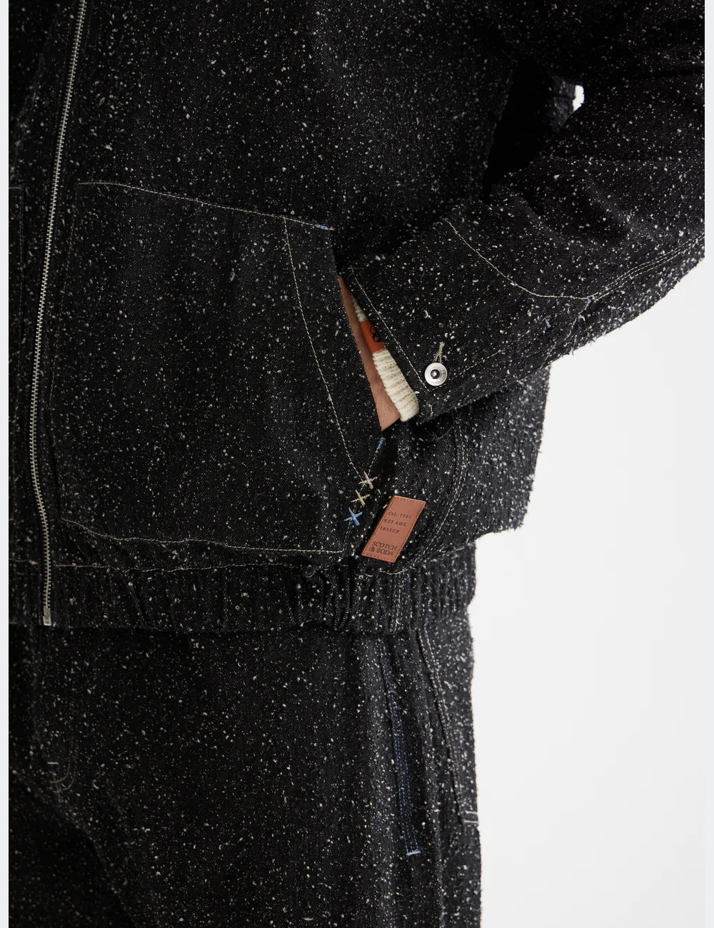 Hooded Denim Jacket detail view by Scotch & Soda