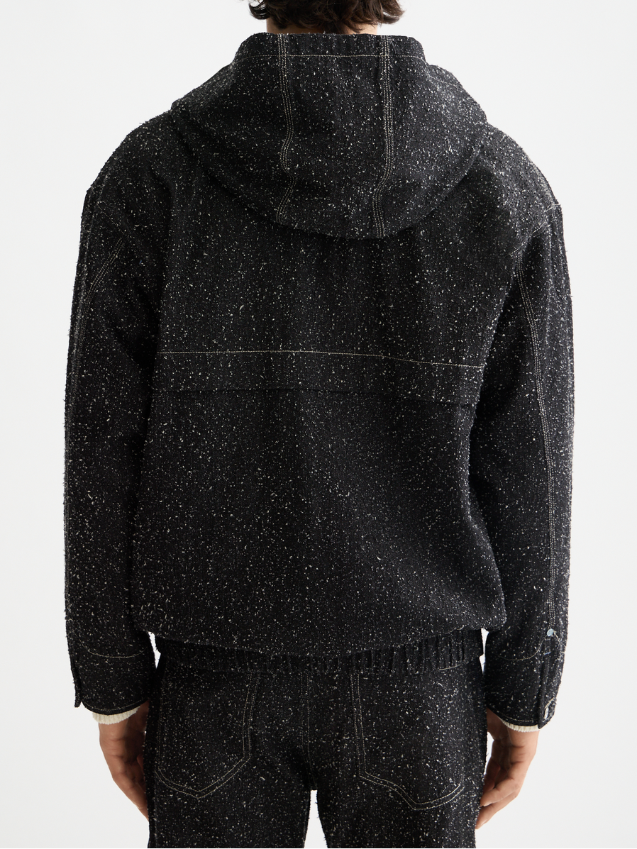 Hooded denim jacket