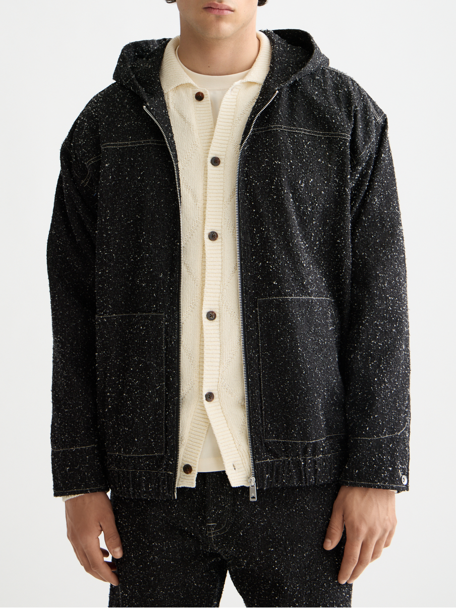 Hooded denim jacket