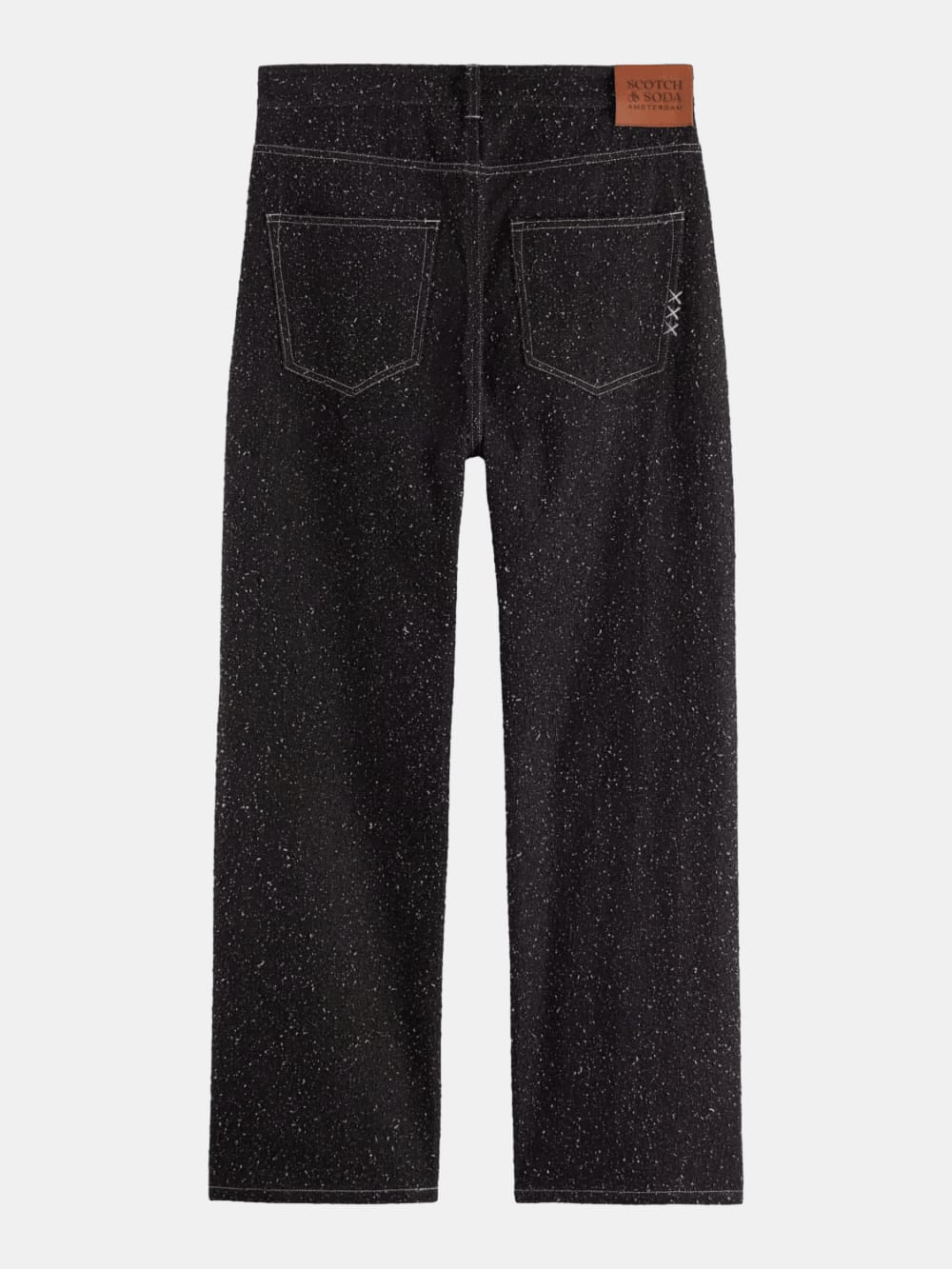 The Pitch Loose  Jeans — Black Snow back view showing fit and finish by Scotch & Soda