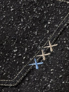 The Pitch Loose  Jeans — Black Snow detail shot of fabric and craftsmanship by Scotch & Soda