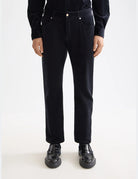 Zee Straight Jeans close-up on model showing fit and detail by Scotch & Soda