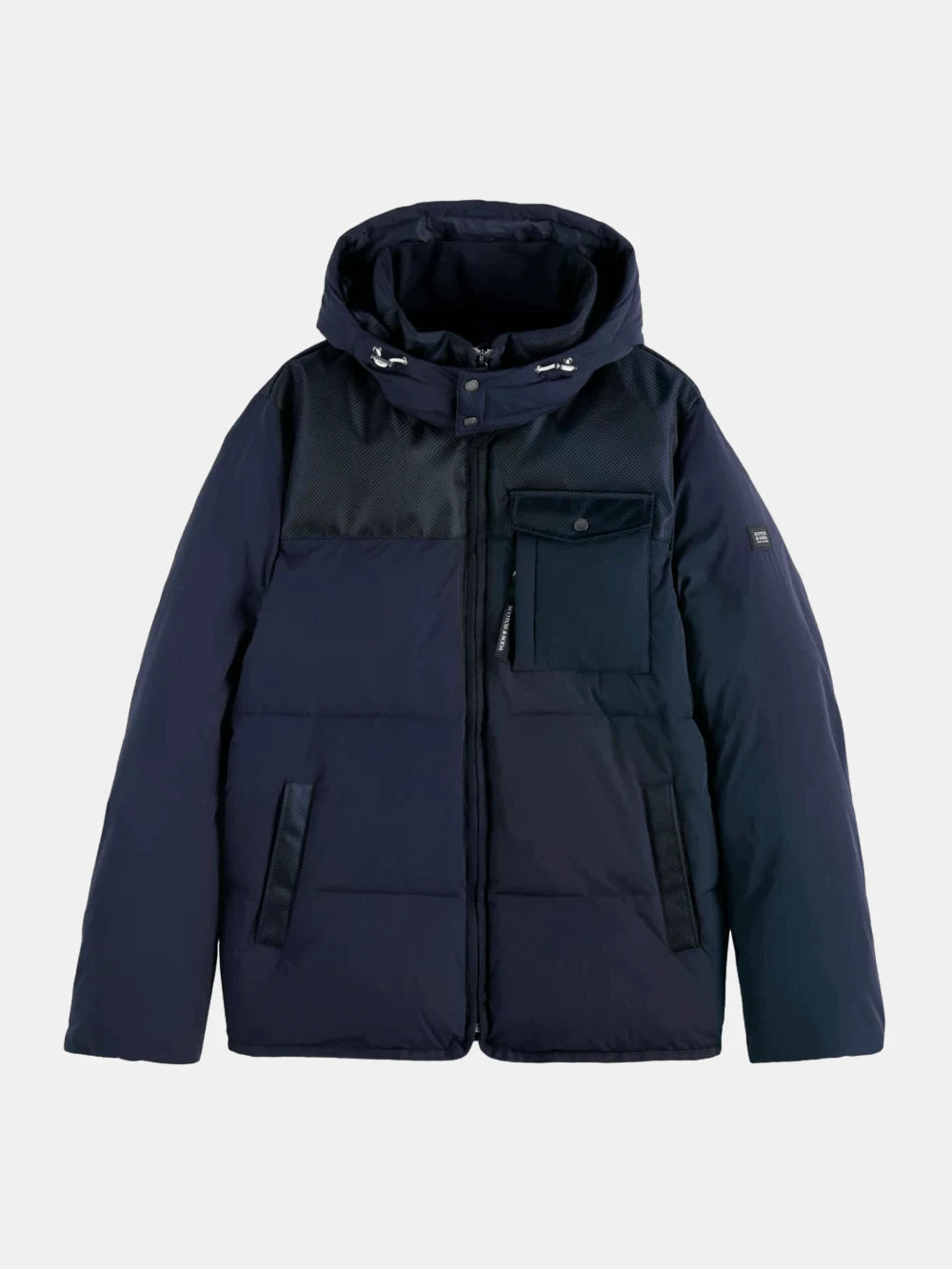 hooded-puffer-jacket front view by Scotch & Soda
