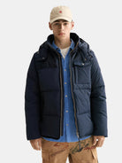 hooded-puffer-jacket front view by Scotch & Soda