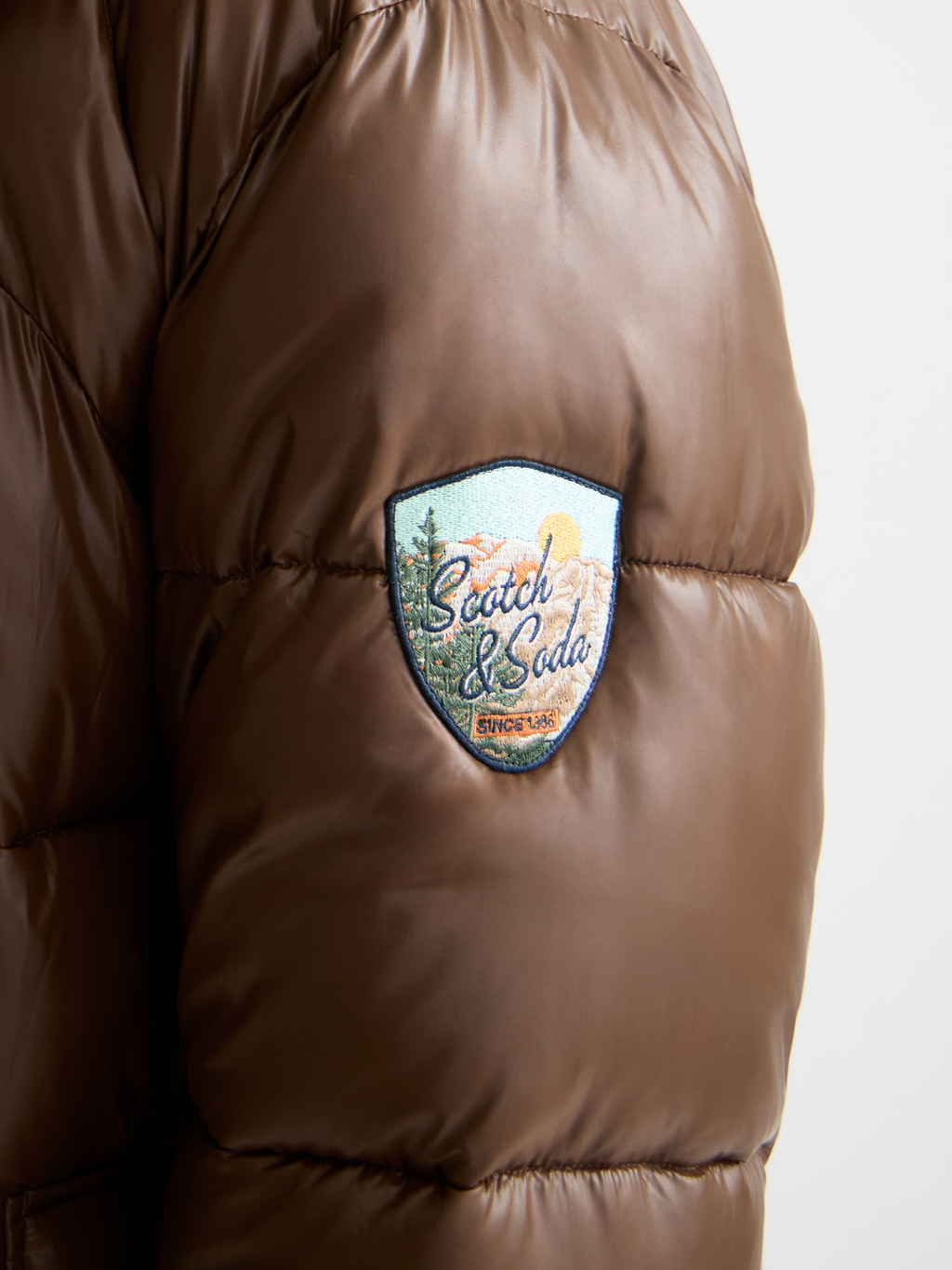 Lacquer puffer jacket