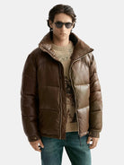 lacquer-puffer-jacket front view by Scotch & Soda