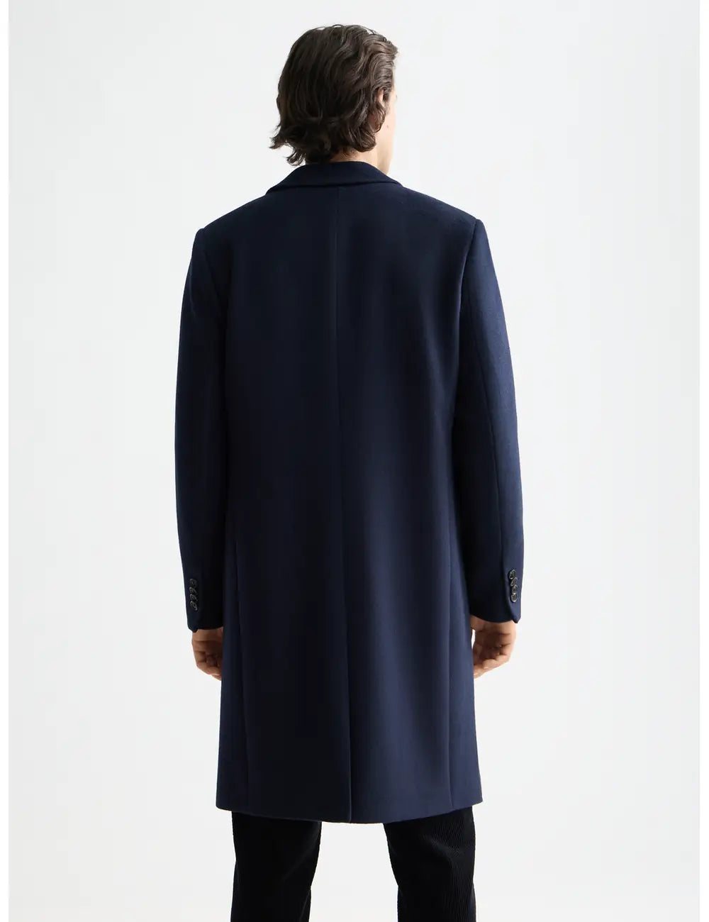 Classic Wool Coat detail shot showing fabric and craftsmanship by Scotch & Soda