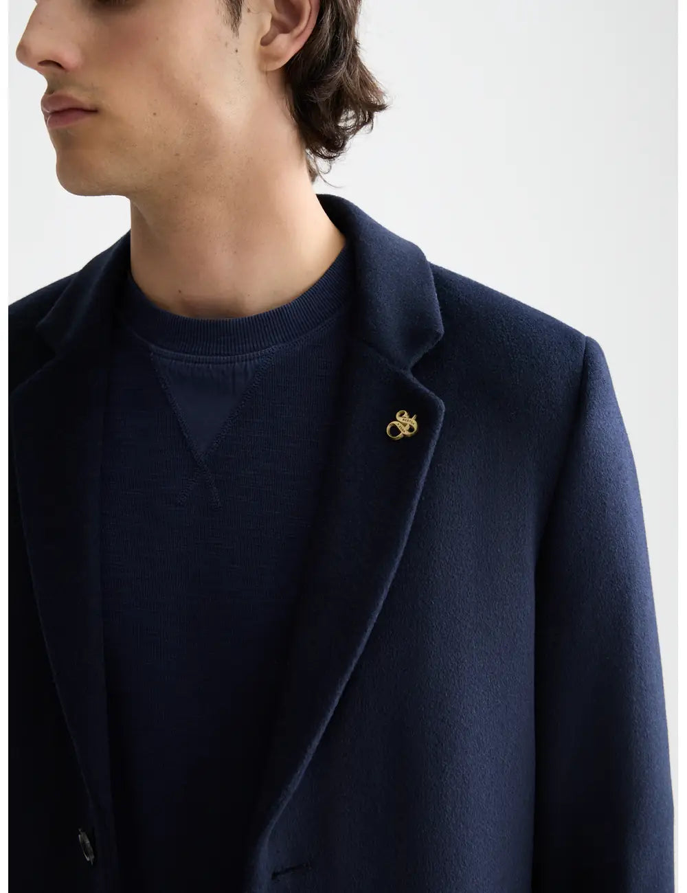 Classic Wool Coat detail view by Scotch & Soda