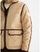 Faux Shearling Jacket detail shot of fabric and craftsmanship by Scotch & Soda