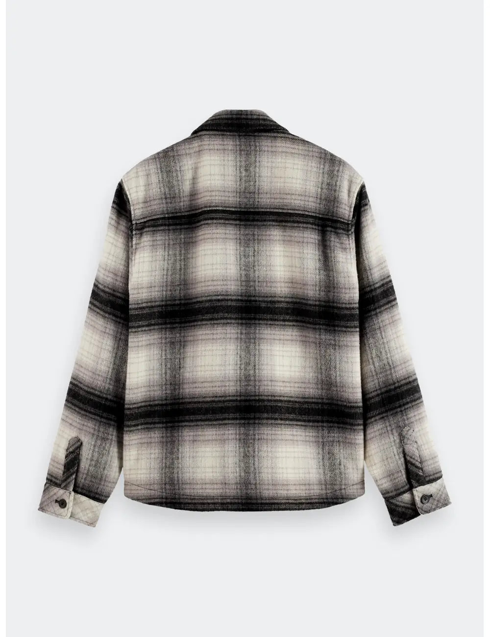 Check Overshirt flat lay back view by Scotch & Soda