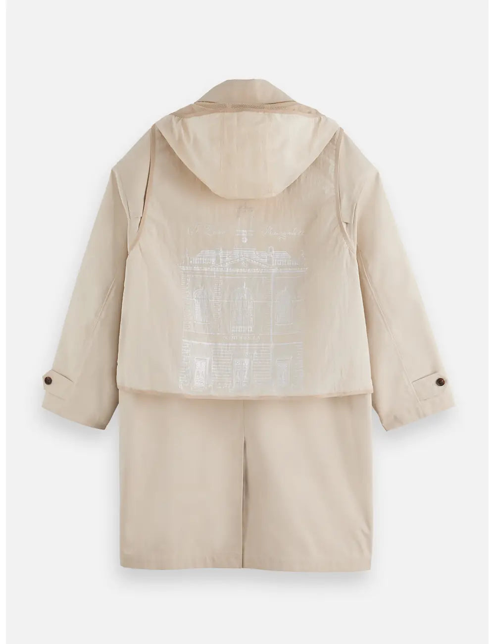 Amsterdam 750 Years Coat detail shot showing fabric and craftsmanship by Scotch & Soda