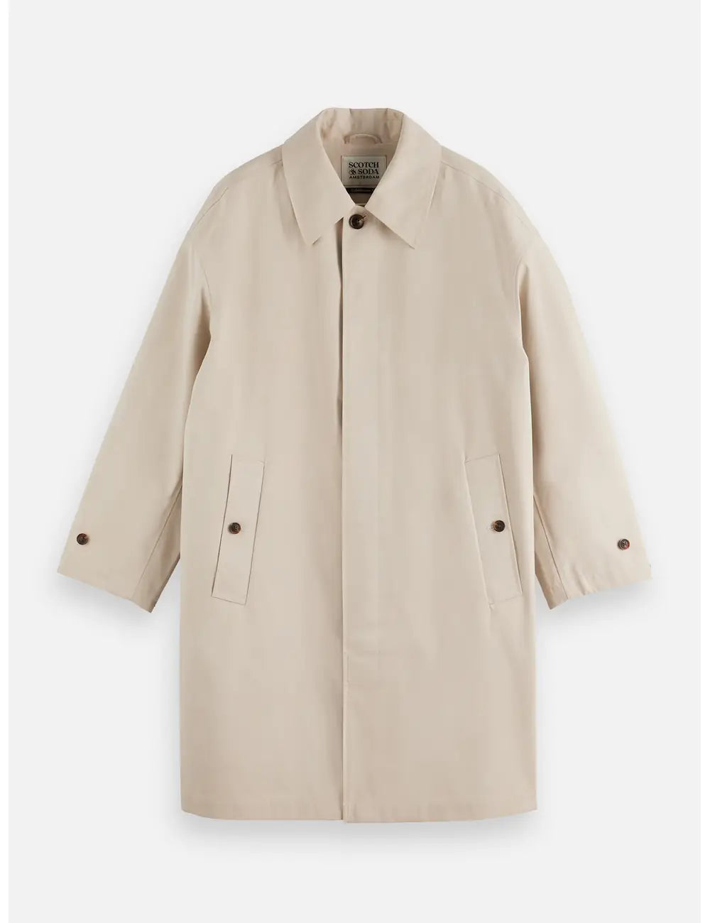 Amsterdam 750 Years Coat full model shot showing overall fit by Scotch & Soda