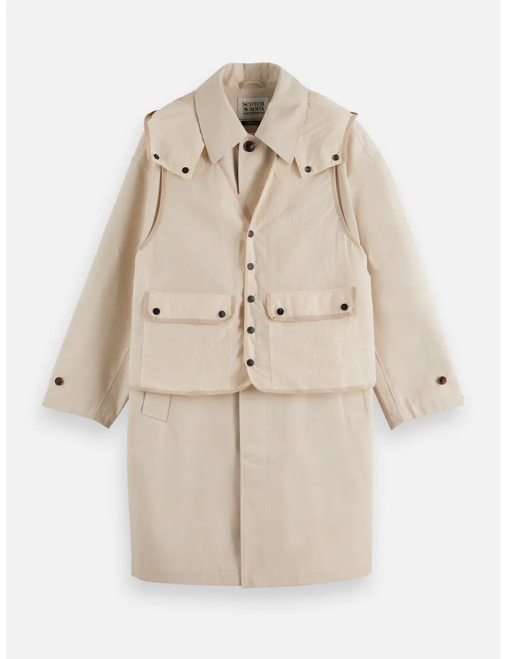 Amsterdam 750 Years Coat flat lay front view by Scotch & Soda