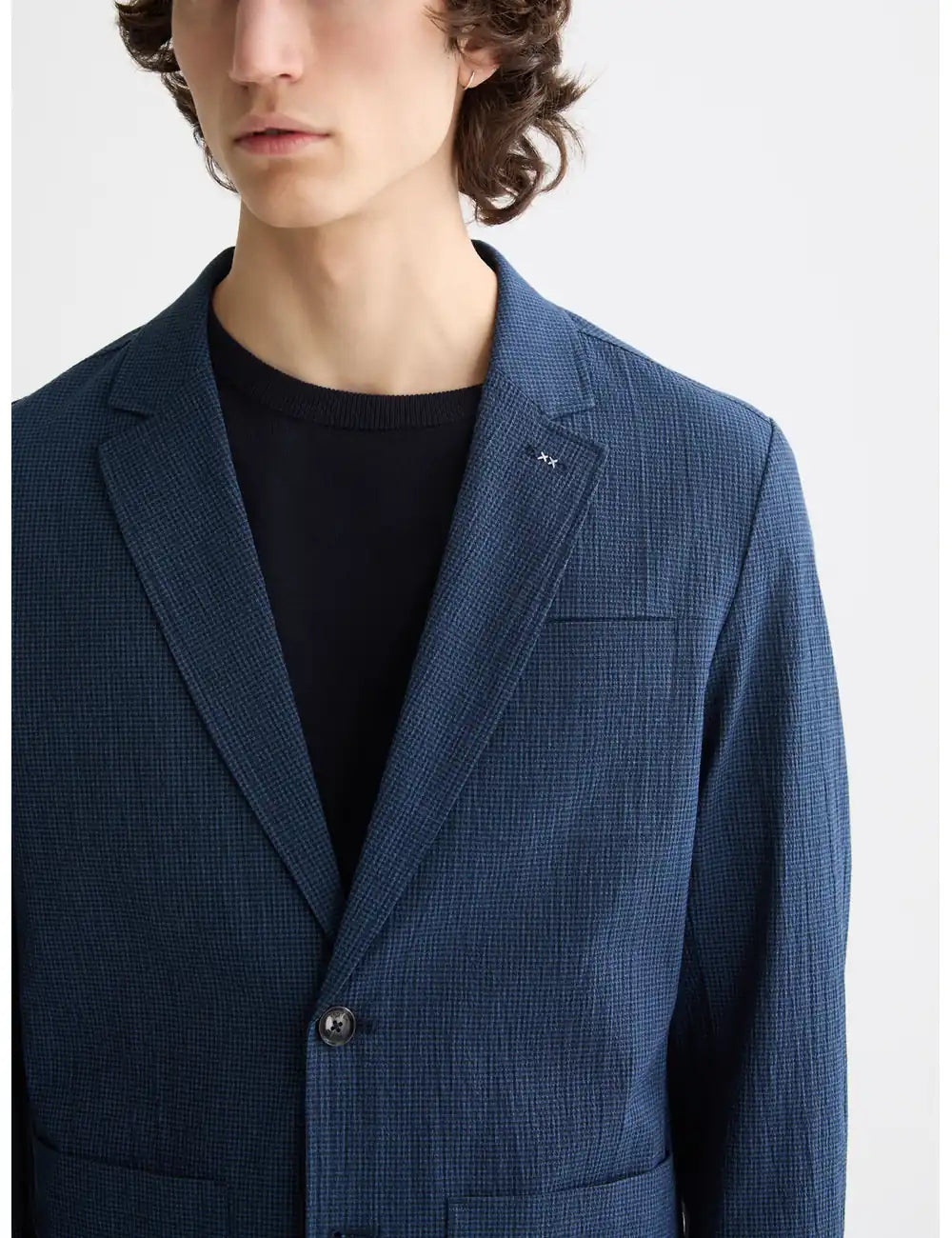 Seersucker Blazer detail view by Scotch & Soda