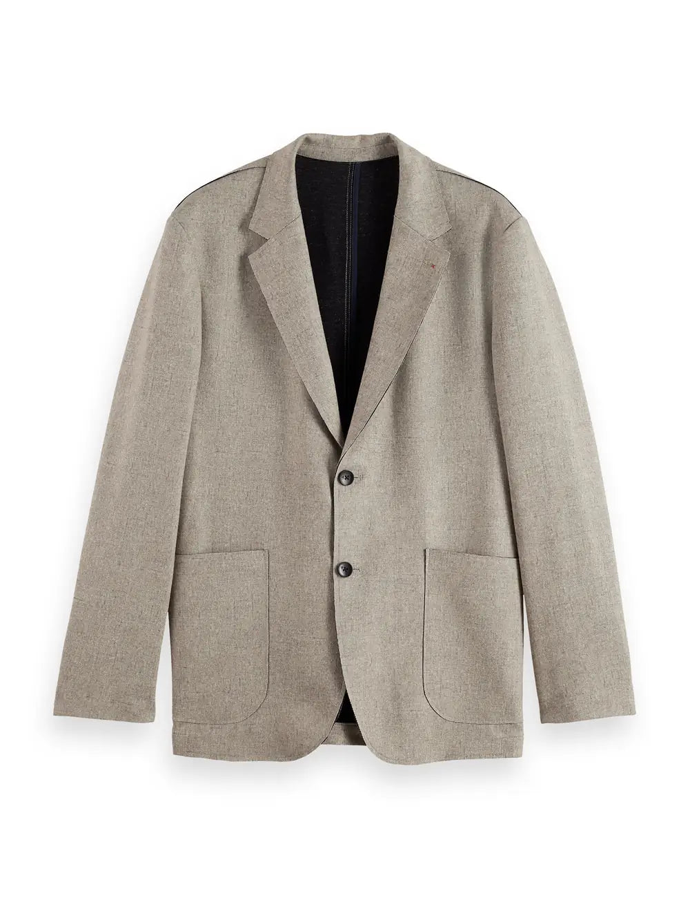 Unconstructed Melange Jersey Relaxed flat lay front view by Scotch & Soda