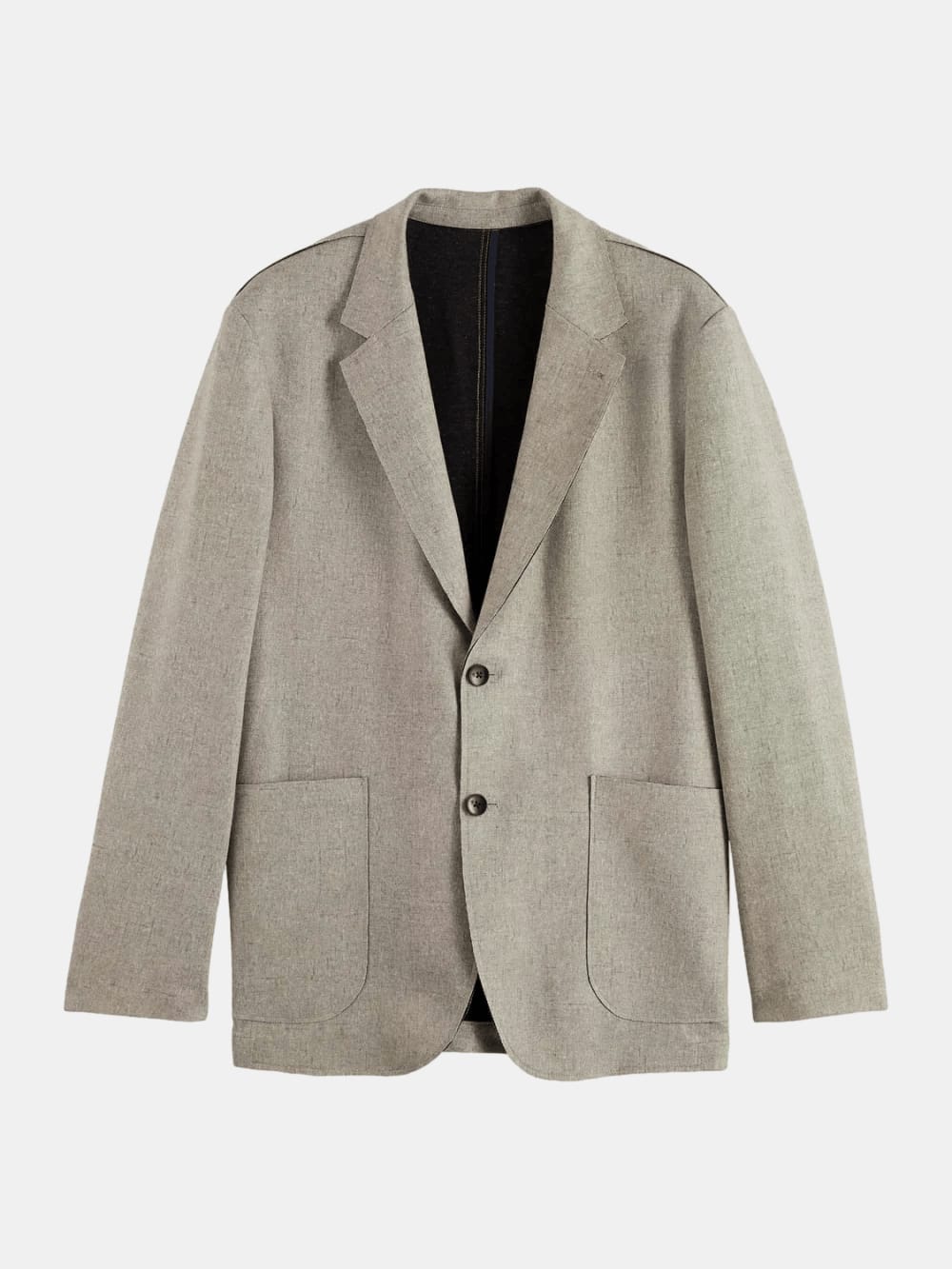 unconstructed-melange-jersey-relaxed-fit-blazer front view by Scotch & Soda