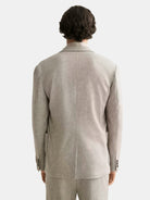 unconstructed-melange-jersey-relaxed-fit-blazer back view by Scotch & Soda