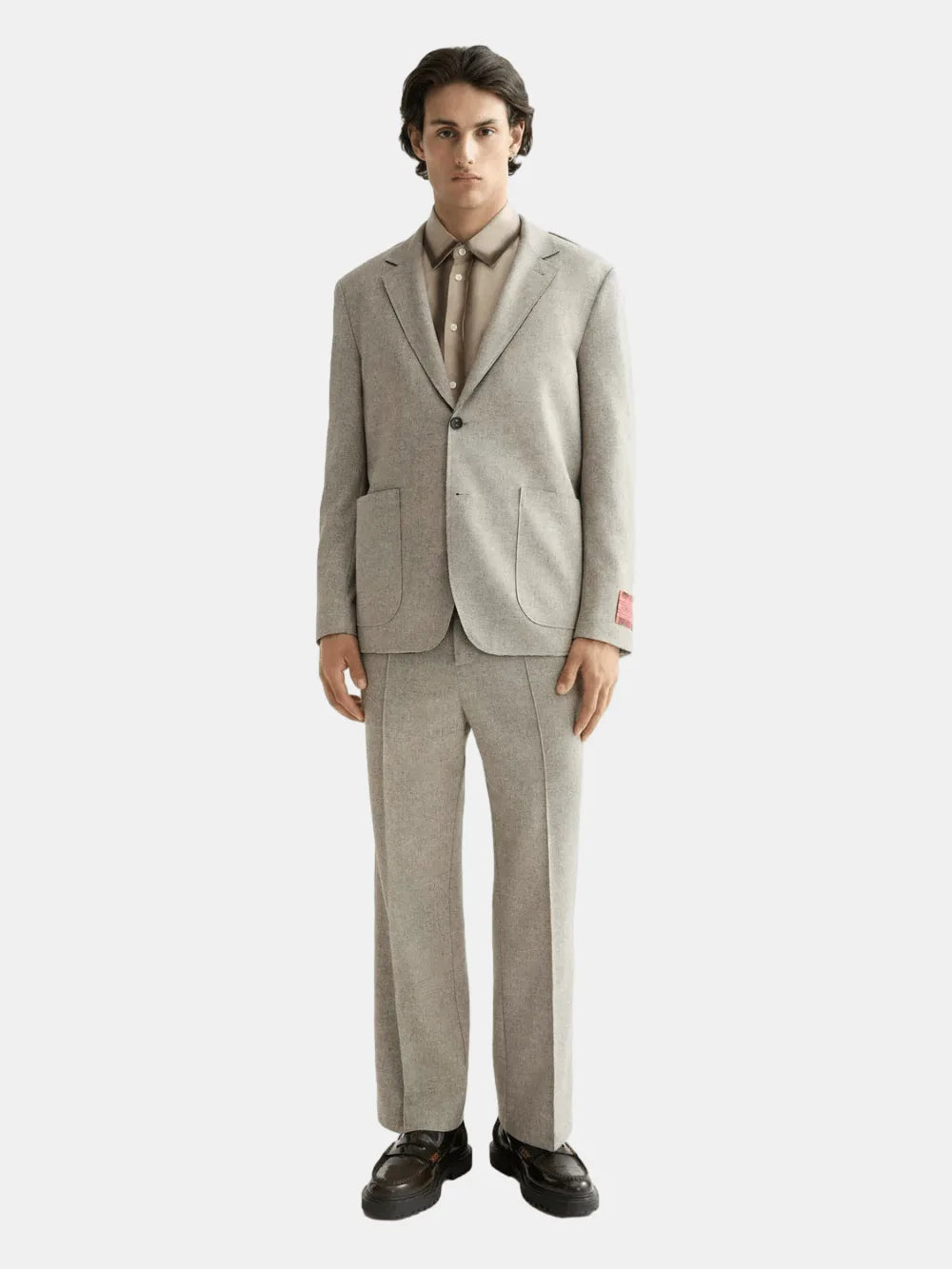Unconstructed Melange Jersey Relaxed Fit Blazer - Scotch & Soda