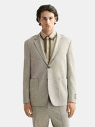 unconstructed-melange-jersey-relaxed-fit-blazer front view by Scotch & Soda