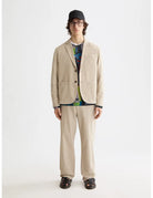 Relaxed Cotton Blazer full model shot showing overall fit by Scotch & Soda