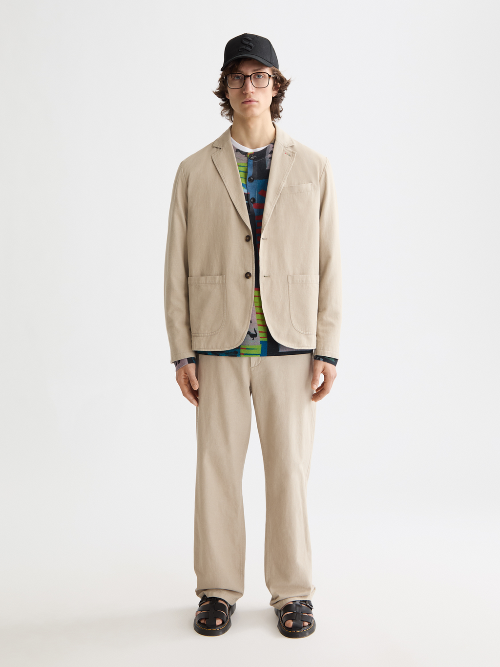 cotton linen twill blazer