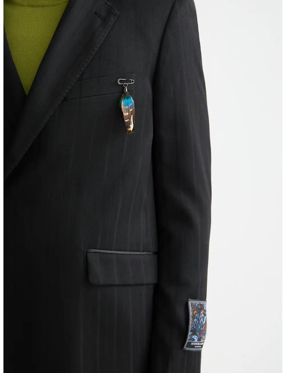 Festive Double Breasted detail shot showing fabric and craftsmanship by Scotch & Soda