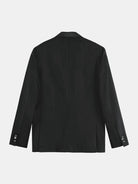 festive-double-breasted-structured-stripe-relaxed-fit-blazer back view by Scotch & Soda