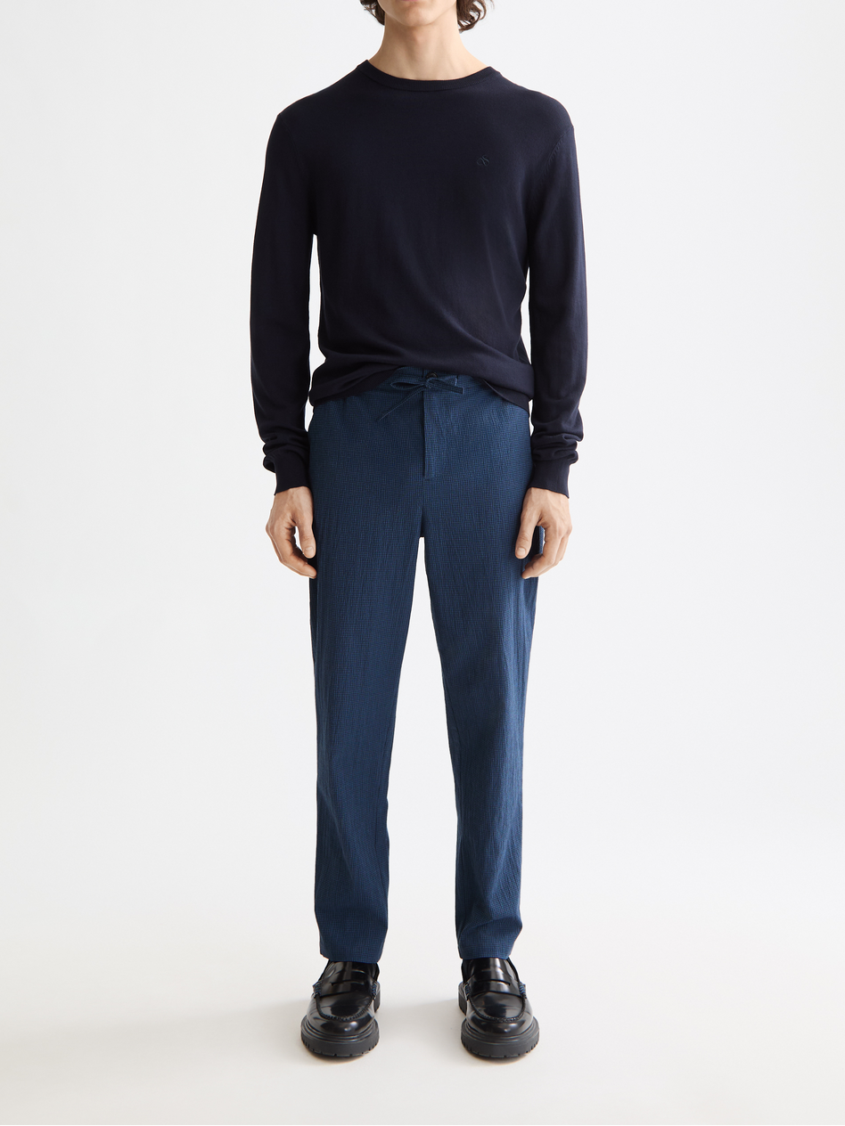 Finch Cotton blend seersucker jogger