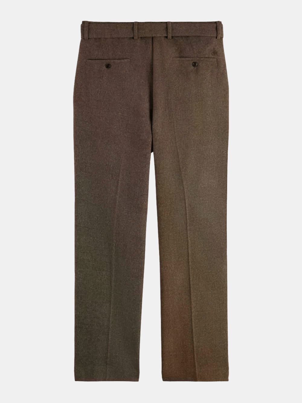 yarn-dyed-wool-blend-relaxed-straight-pleated-chino back view by Scotch & Soda
