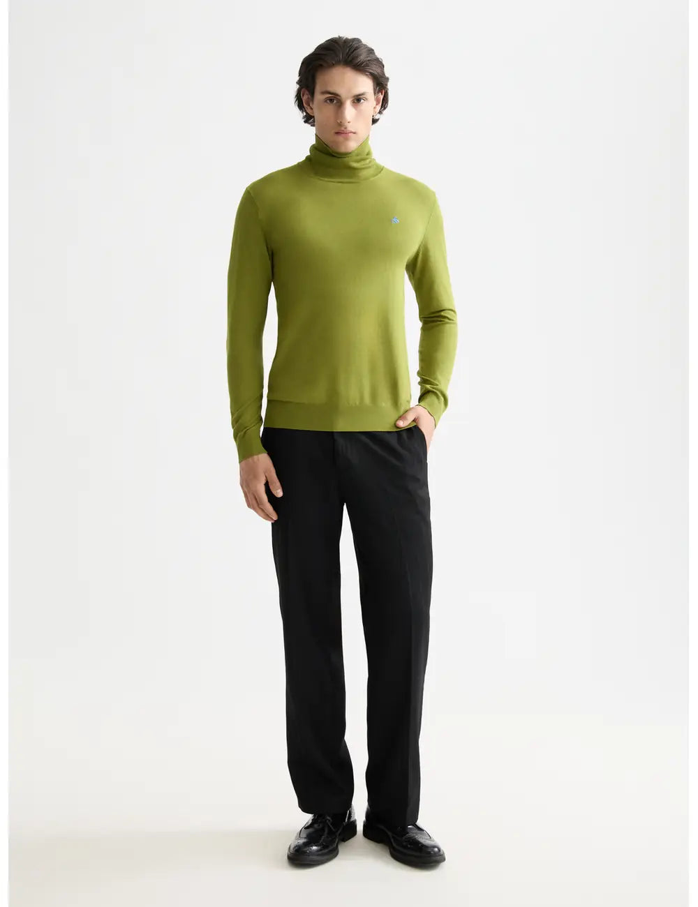 Stripe Chino Pants full model shot showing overall fit by Scotch & Soda