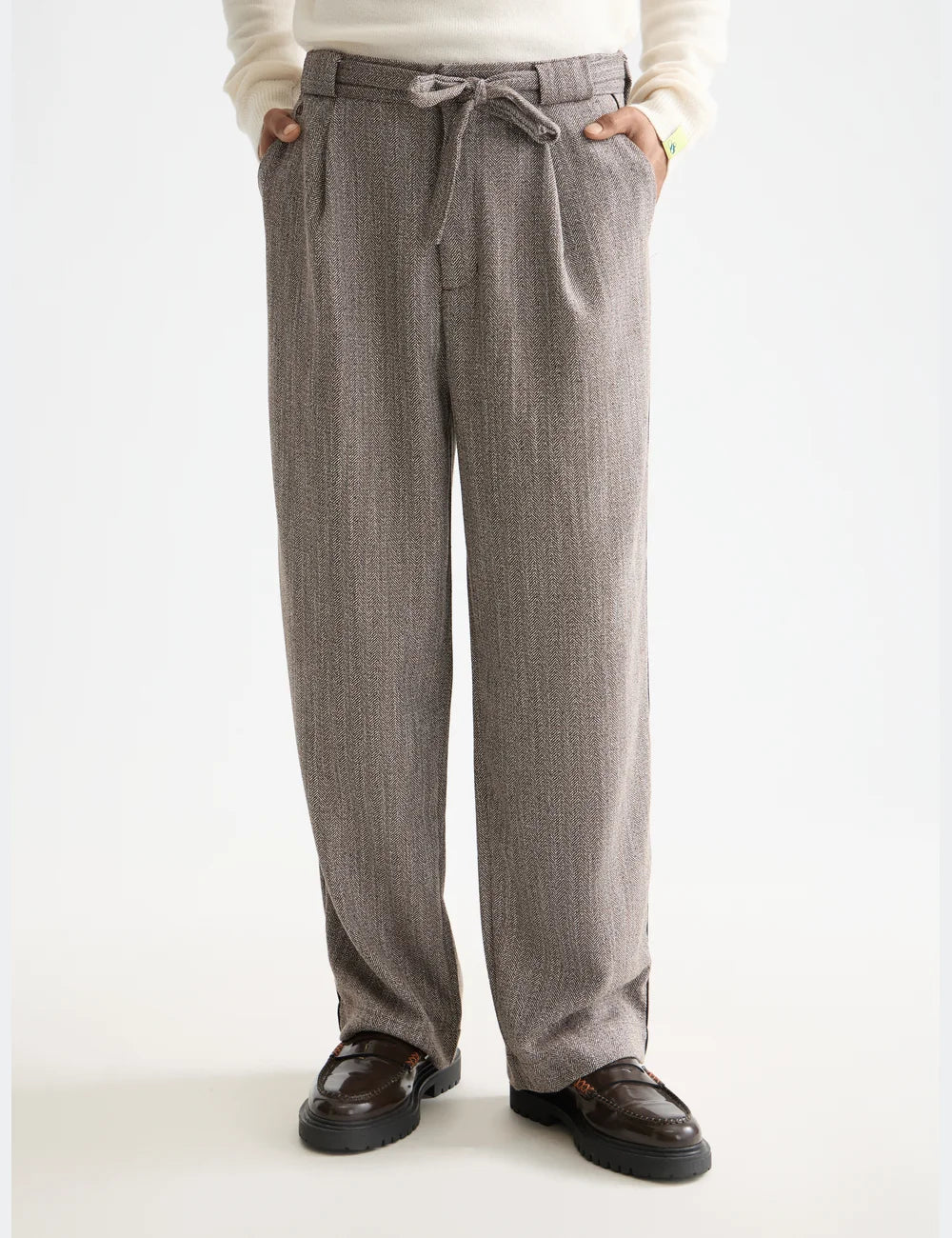Herringbone Chino Pants front view by Scotch & Soda