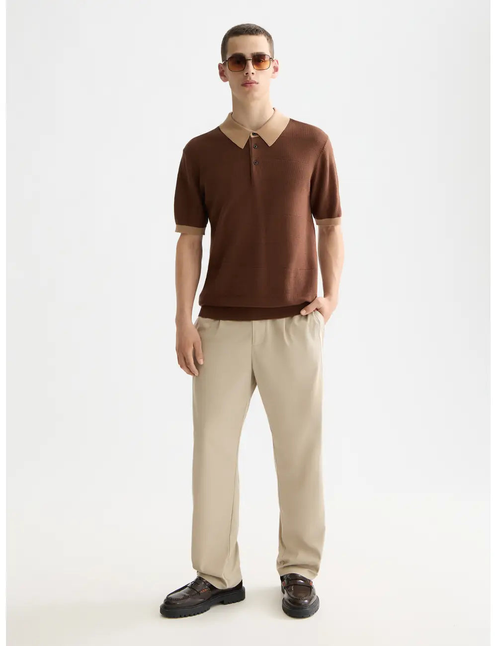 Twill Jersey Jogger full model shot showing overall fit by Scotch & Soda