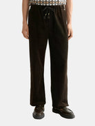 jacquard-cotton-blend-corduroy-relaxed-fit-jogger front view by Scotch & Soda