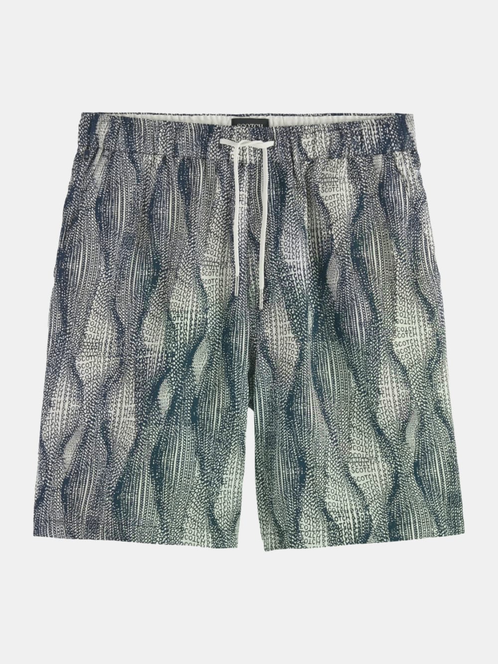 printed-tencel-regular-fit-bermuda-short front view by Scotch & Soda