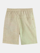 washed-nylon-blend-poplin-wide-fit-cargo-bermuda back view by Scotch & Soda