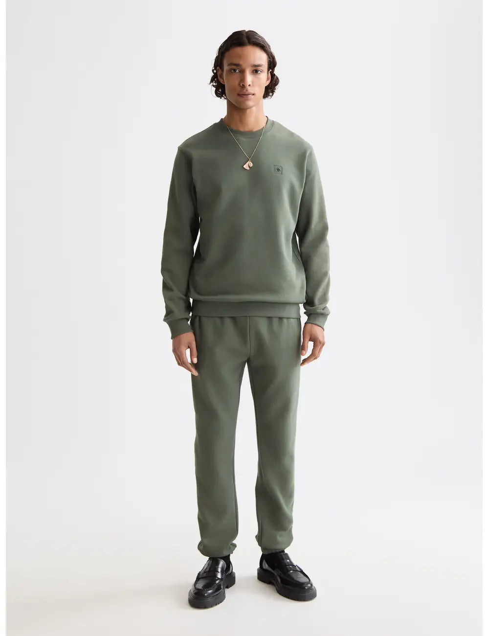 Logo Badge Sweatpants full model shot showing overall fit by Scotch & Soda