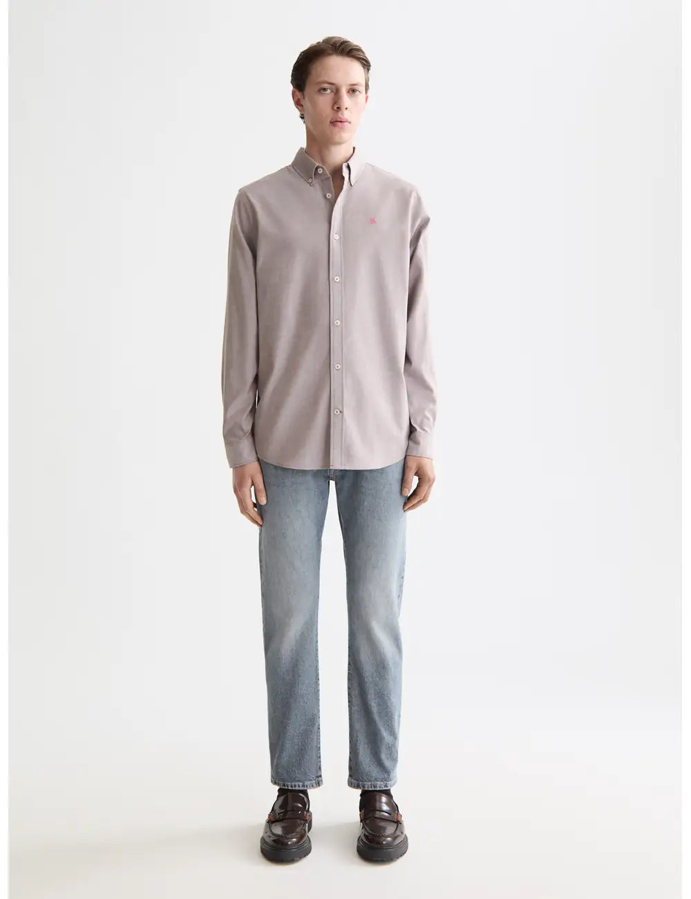 Oxford Shirt full model shot showing overall fit by Scotch & Soda