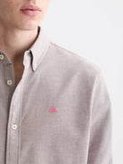 seasonal-core-solid-regular-fit-oxford-shirt detail shot by Scotch & Soda