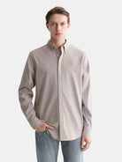 seasonal-core-solid-regular-fit-oxford-shirt front view by Scotch & Soda