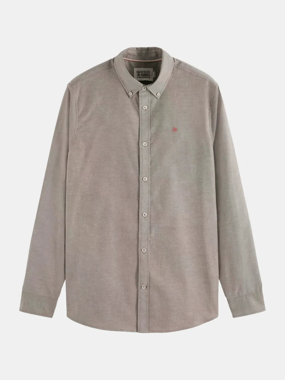 seasonal-core-solid-regular-fit-oxford-shirt back view by Scotch & Soda