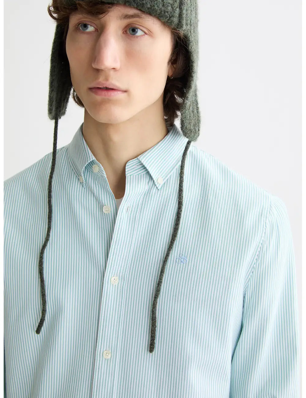 Striped Oxford Shirt detail view by Scotch & Soda