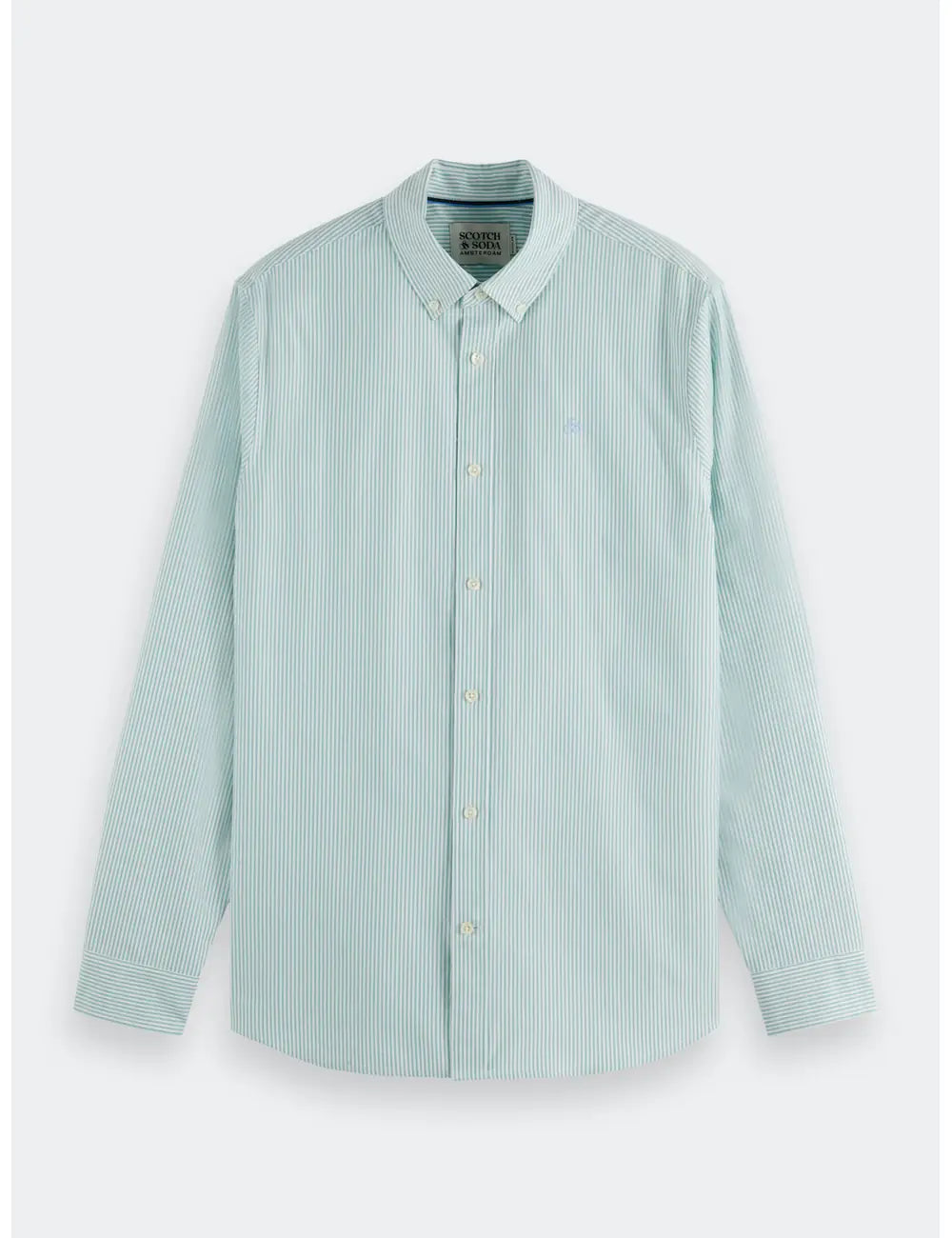 Striped Oxford Shirt flat lay front view by Scotch & Soda