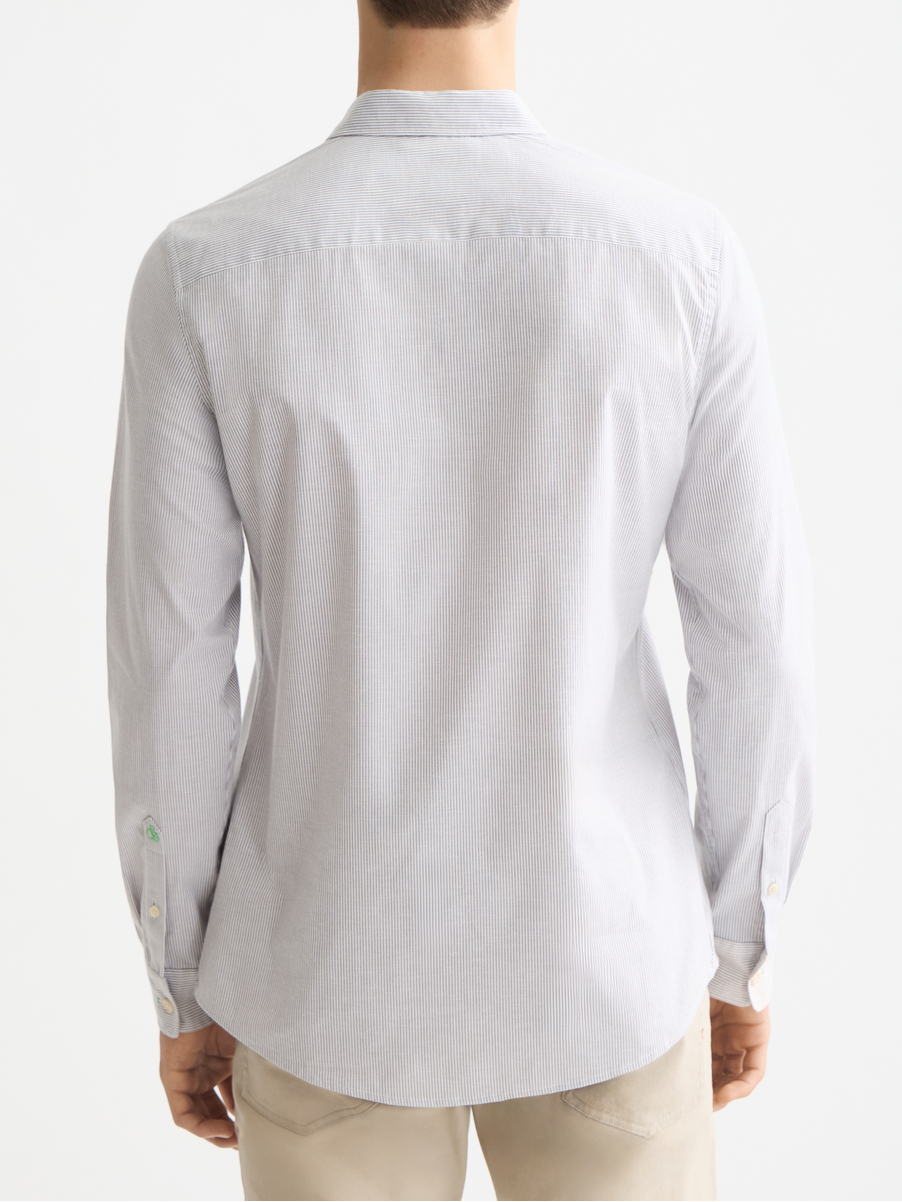 Striped slim-fit poplin shirt