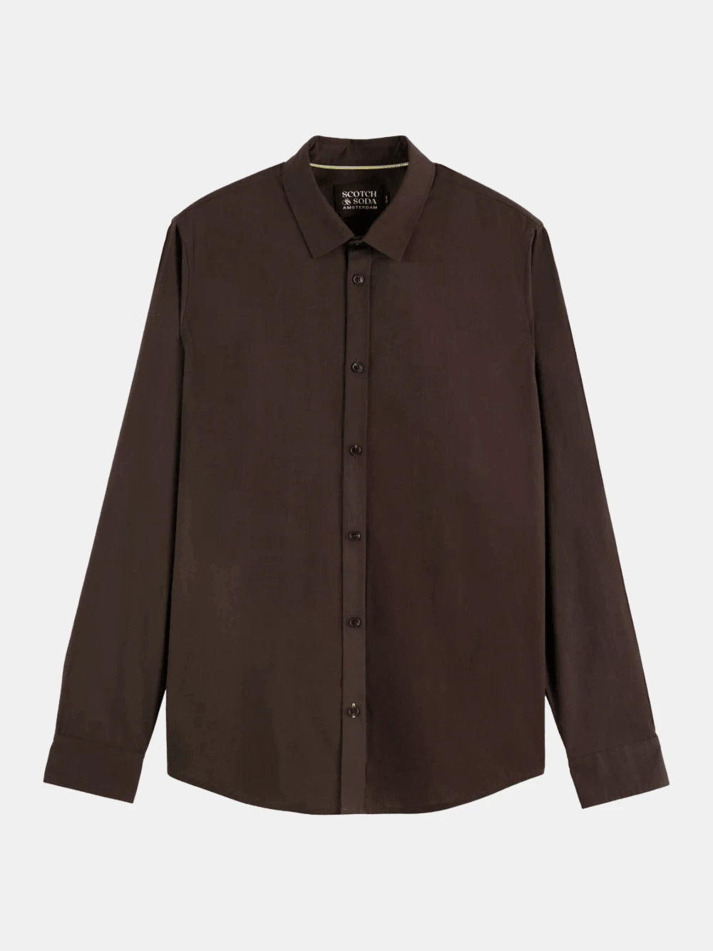 striped-slim-fit-poplin-shirt front view by Scotch & Soda