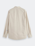 Micro Check Poplin Shirt flat lay back view by Scotch & Soda